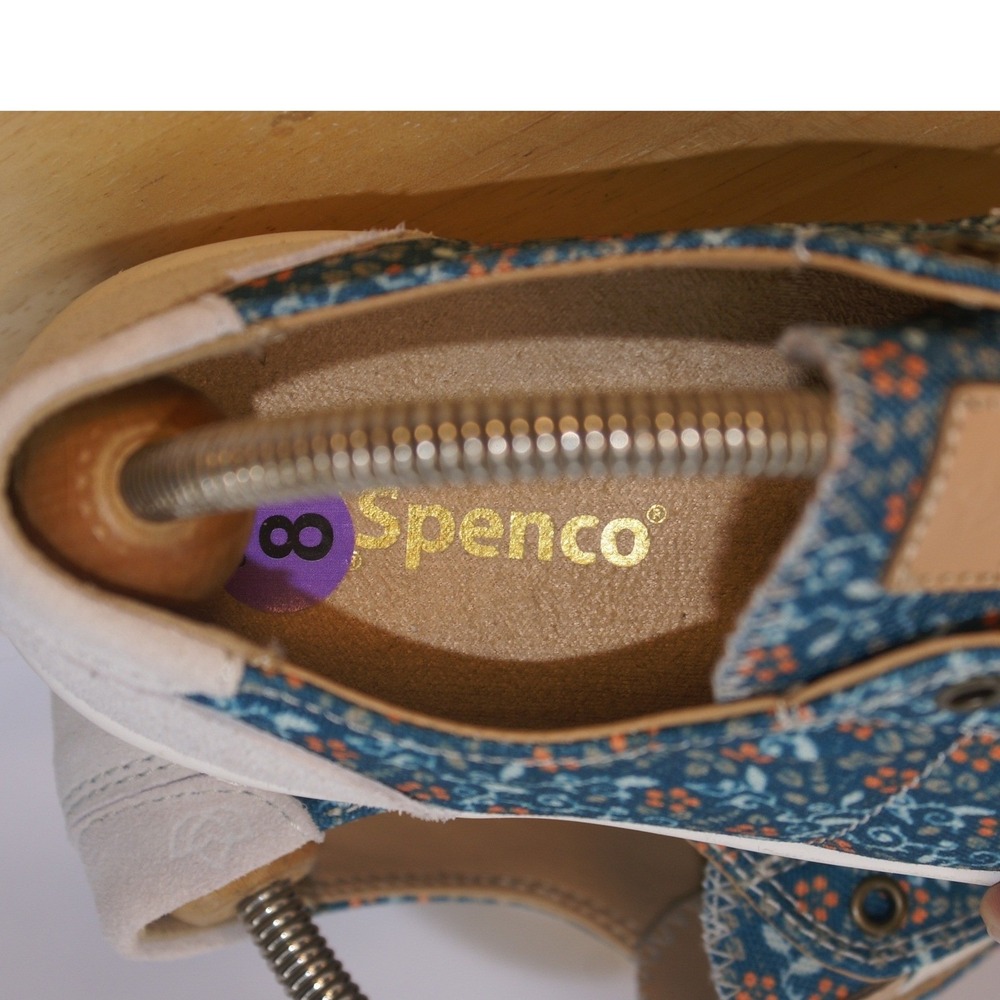 Spenco Womens Floral Slip On Sneakers Blue Orange Laceless Low Top Shoes Size 8B - Picture 2 of 11